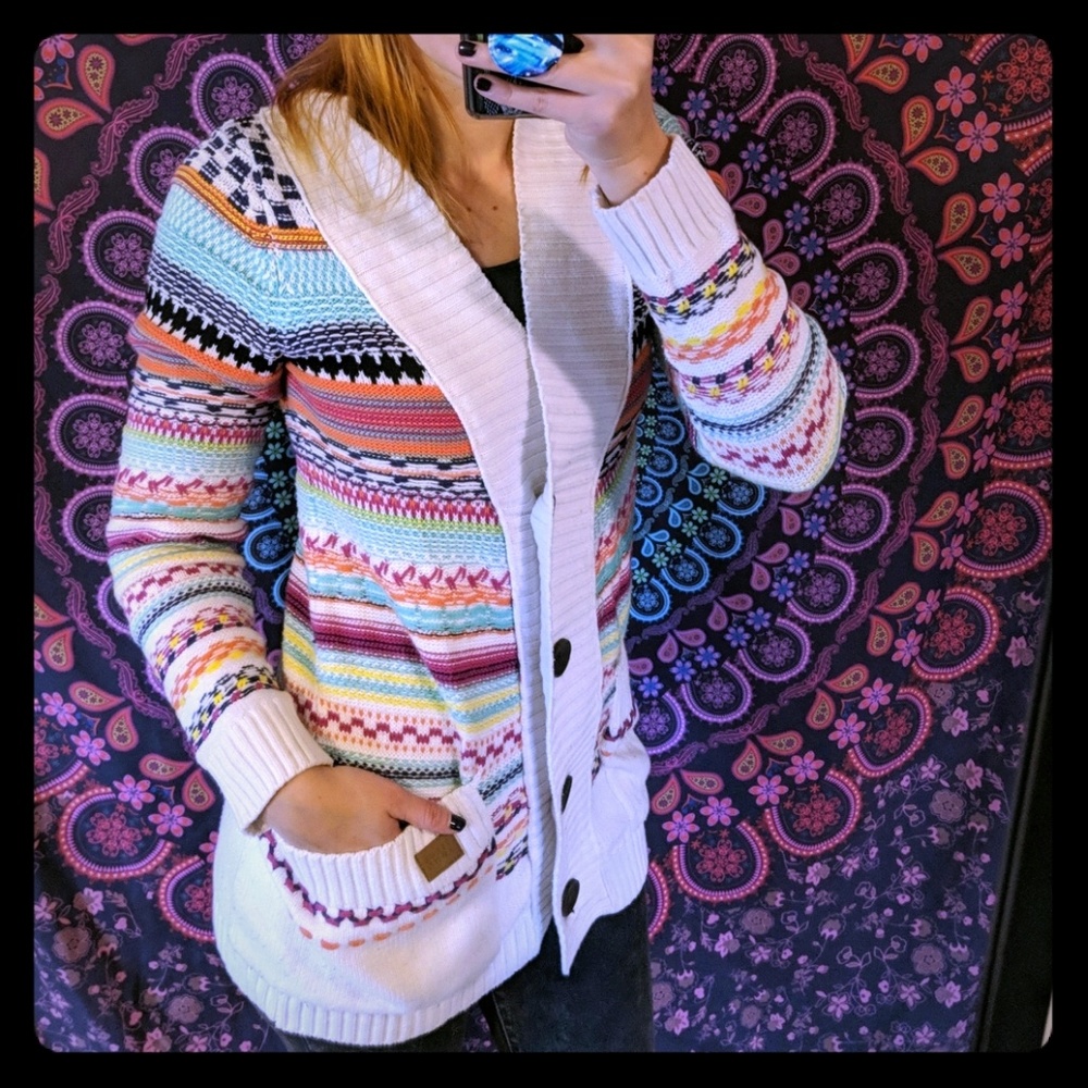 Billabong button up knit sweater